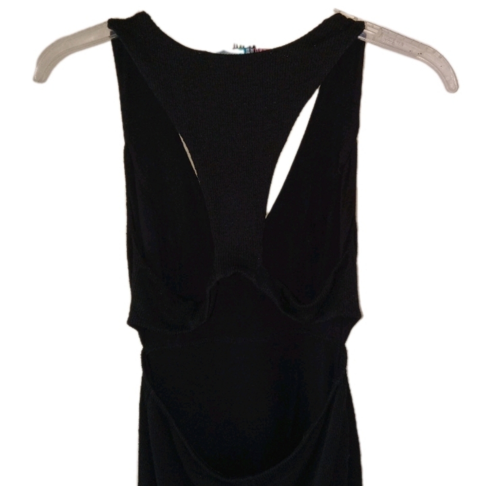 FP Beach We The Free Black Ribbed Dress Racerback SP - Picture 2 of 5